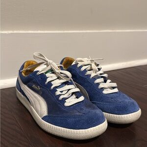 Puma Blue and White Classic Sneakers